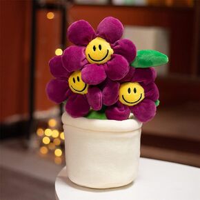 XIYUAN 11.8" Succulent Plant Plush, Stuffed Flower Pot Plushie, Stuffed Plants Plush Toy - for Furniture Decoration Sofa Table top Toy Throw Pillow (Yellow)