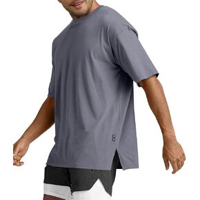 Men's Loose Fit Athletic T-Shirts Lightweight Quick Dry Short Tshirts Crew Neck Outdoor Workout Tops