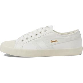 Gola Women's Coaster Sneaker, Off-White/Off-White/Gold, 6.5