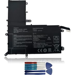 B41N1827 Laptop Battery Replacement for Asus ZenBook Flip 15 UX562 UX562IA UX562UG UX562FD UM562IA Q507IQ UX562FA UX562FD Q526FA Q526FAC Q507IQ UM562IA AC094T B41BmE1 15.36V 56Wh 3550mAh