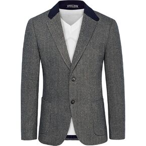 PJ PAUL JONES Mens Herringbone Blazer Vintage Tweed Wool Blend Sport Coat Jacket