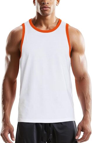 Tank Tops for Men Athletic Jersey Ringer Tanks for Summer Sports Sleeveless Shirts in Kuwait