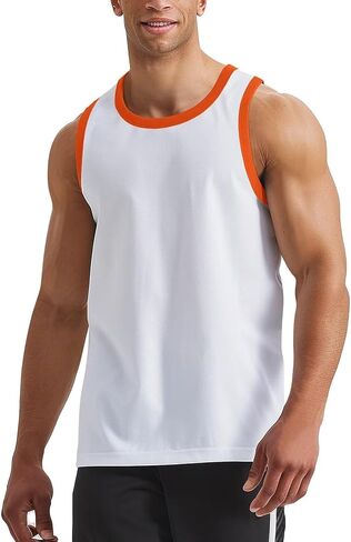 Tank Tops for Men Athletic Jersey Ringer Tanks for Summer Sports Sleeveless Shirts in Kuwait