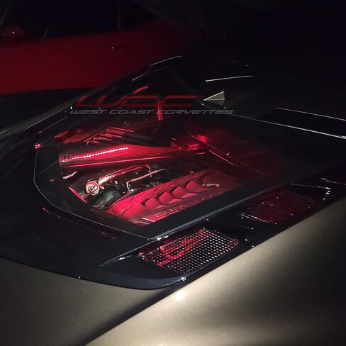 C8 Corvette Engine Bay LED Lighting Kit - RGB for 2020-2024 Stingray, Z51 Coupe Corvettes (Bluetooth) in Saudi Arabia