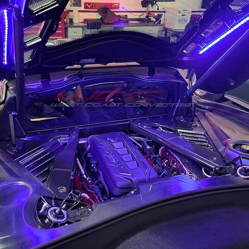 C8 Corvette Engine Bay LED Lighting Kit - RGB for 2020-2024 Stingray, Z51 Coupe Corvettes (Bluetooth) in Saudi Arabia