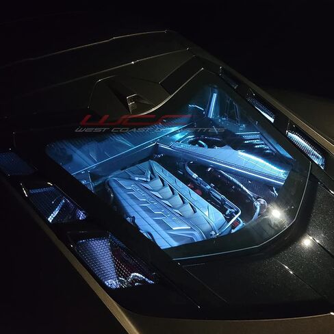 C8 Corvette Engine Bay LED Lighting Kit - RGB for 2020-2024 Stingray, Z51 Coupe Corvettes (Bluetooth) in Saudi Arabia