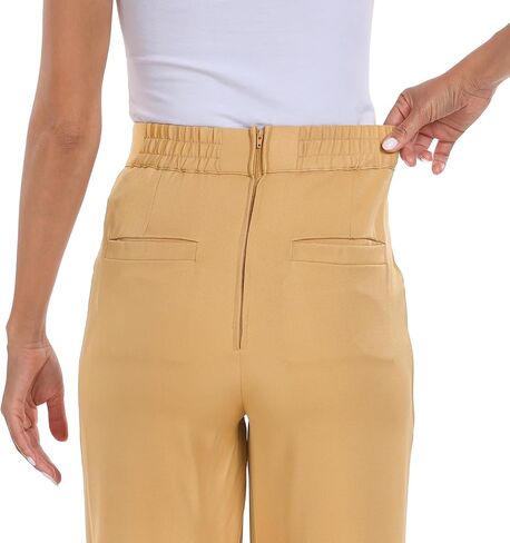 HDE Womens High Waisted Dress Pants Long Wide Leg Palazzo Trouser Tall S-Plus in Saudi Arabia