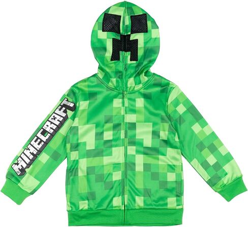 Minecraft Creeper French Terry Zip Up Hoodie Little Kid to Big Kid in Kuwait