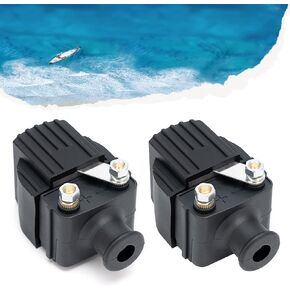 18-5186 Outboard Ignition Coils fits Mercury & Mariner Sierra Boat 6-125HP 140HP V135 V150 210CC Chrysler Force 40hp -150hp Replaces 18-5186，339-7370A13 339-832757A4 Pack of 2, ZZYR