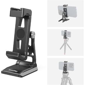 SMALLRIG Metal Phone Tripod Mount, Cell Phone Mount with Quick Release Adapter for Arca-Swiss, Multifunctional Phone Holder for Arca-Type Tripod, for DJI RS 3 mini Stabilizer, for iPhone - 4611