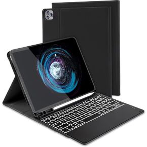 Bluetooth Backlit Keyboard Case for iPad Pro 11 inch 2021 3rd Gen, iPad Air 4th Gen 10.9",iPad Pro 11" 2018/2020, Bluetooth Detachable Keyboard with Cover, Black in Saudi Arabia