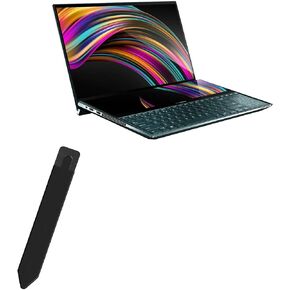 BoxWave Stylus Pouch Compatible with ASUS ZenBook Pro Duo (UX581GV) - Stylus PortaPouch, Stylus Holder Carrier Portable Self-Adhesive for ASUS ZenBook Pro Duo (UX581GV) - Jet Black