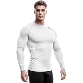 DRSKIN 4, 3 or 1 Pack Men's Compression Shirts Top Long Sleeve Sports Baselayer Workout Running Athletic Gym
