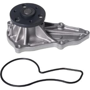 AW6233 Water Pump Kit w/Gasket (For L4 2.4L w/ENG. DESG:K24Z2/K24Z3/K24Z6) Compatible With 08-12 Ho-nda Accord, 2010-2011 CR-V /2009-2014 Ac-ura TSX, [# 19200R40A01]