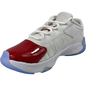 Jordan Air 11 Comfort Low Sneakers (GS) in White/Gym Red-Black