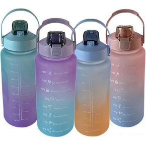 64 oz Motivational Water Bottle, Sports Water Bottle, Outdoors (Purple/Blue) in Saudi Arabia