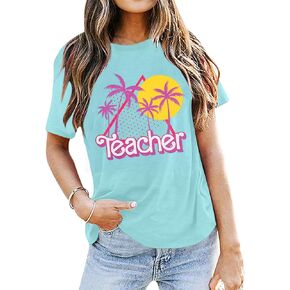 Teacher Shirts for Women Back to The 80s Teacher Shirts Retro 90s Teacher Tshirt Teacher Life Tee Tops
