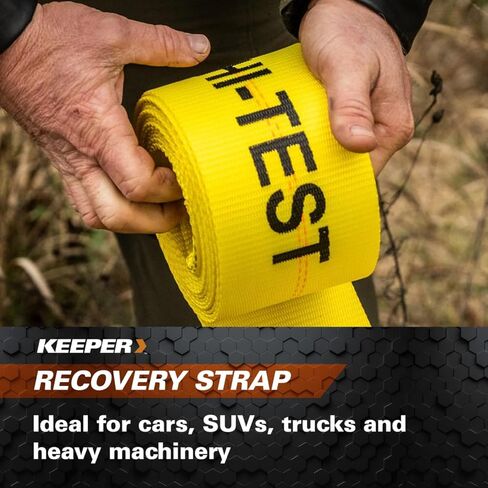 Keeper - حزام سحب واسترداد مركبات الطوارئ مقاس 6 × 30 بوصة - 30.000 رطل. أقصى وزن للمركبة و60.000 رطل. قوة الكسر in Kuwait
