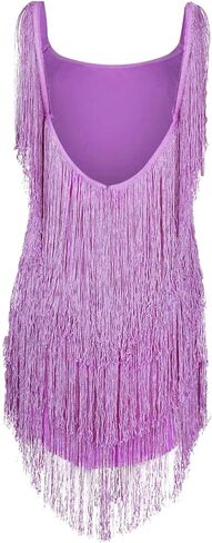 LIK EPOCH Women's Fashion Sexy Sleeveless Halter Neck Tassel Fringe Sparkly Party Dress Cocktail Evening Mini Bodycon Dress in Saudi Arabia