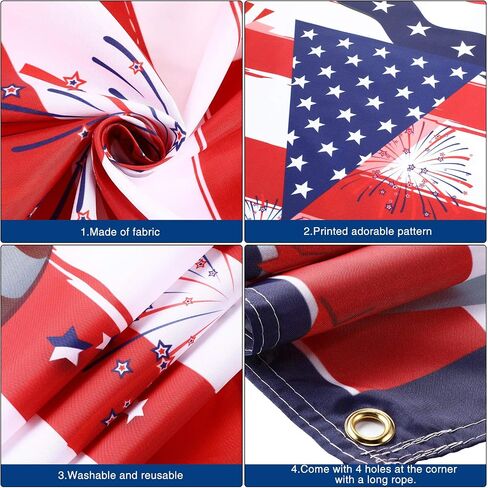 Blulu 4th of July Backdrop Banner Patriotic Background Independence Day Decorations American Flag Patriotic Sign Backdrop Prop Stars Stripes Background Party Supplies 6.1 x 3.6 ft in Saudi Arabia
