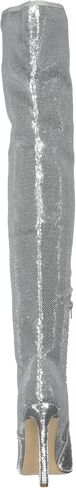 Steve Madden Women's Laddy Over-The-Knee Boot, Silver Sequin, 9.5 in Saudi Arabia