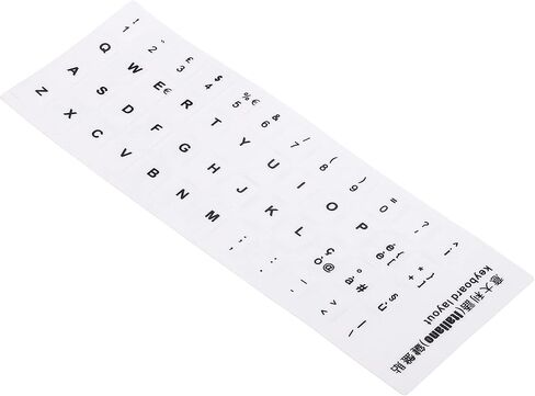 PATIKIL Italian Keyboard Layout Stickers, 4 Pack Universal Keyboard Replacement Cover for Notebook Desktop Computer Keyboards, White Background Black Lettering in Saudi Arabia