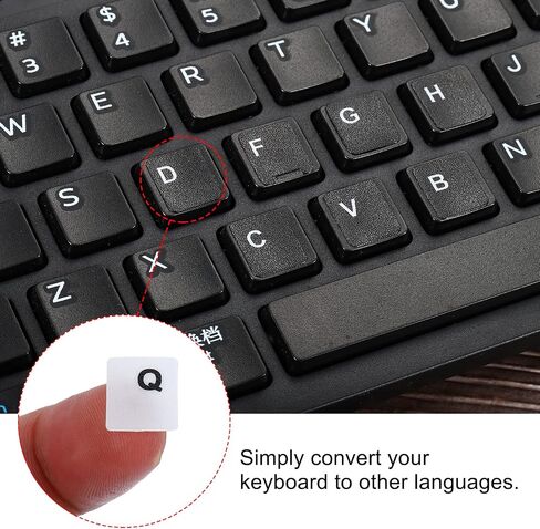 PATIKIL Italian Keyboard Layout Stickers, 4 Pack Universal Keyboard Replacement Cover for Notebook Desktop Computer Keyboards, White Background Black Lettering in Saudi Arabia