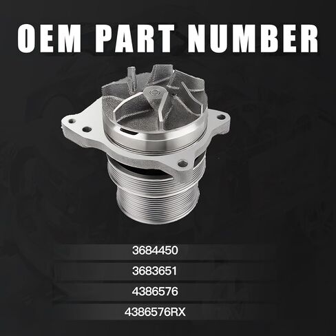 3684450 Water Pump Compatible with Cum-mi-ns ISX Series 2008-2012 CM871 & CM2250 15 Litre Engines 181914 3683651 4386576 in Saudi Arabia