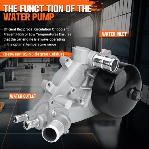 طقم مضخة مياه احترافي AW5081 مع حشيتين معدنيتين وثرموستات متوافق مع 5.7 لتر تشيفي بونتياك أفانتي كامارو كورفيت فايربيرد GTO in Kuwait