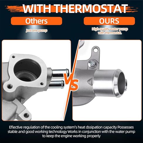 طقم مضخة مياه احترافي AW5081 مع حشيتين معدنيتين وثرموستات متوافق مع 5.7 لتر تشيفي بونتياك أفانتي كامارو كورفيت فايربيرد GTO in Kuwait