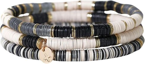 INK + ALLOY Women's Grace Kaleidoscope Stretch Sequin Stackable Mix and Match Boho Bracelet Handmade Jewelry for the Modern Bohemian in Kuwait