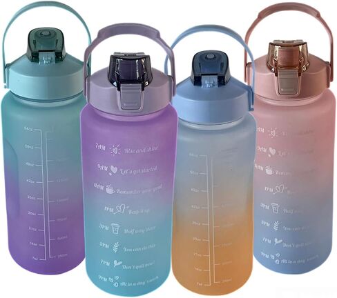 64 oz Motivational Water Bottle, Sports Water Bottle, Outdoors (Purple/Blue) in Saudi Arabia