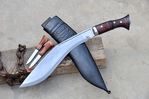 12 inches long Blade Handmade Survival kukri-khukuri-knives from Nepal-Tempered-Sharpen-Ready to use in Saudi Arabia