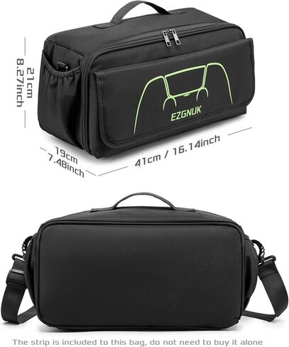 Ezgnuk Game Disc Storage Bag Can Accommodate at Least 22 Discs,Gaming Disk Carrying Case Compatible for PS5/PS4/PS4 Pro/PS3/Xbox One/Xbox 360//Xbox Series X/S, Can Store Game Controllers.(Black in Kuwait