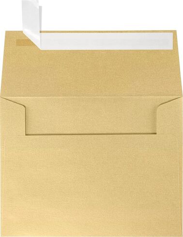 مظاريف دعوة LUXPaper A2 | قشر واضغط | 4 3/8 بوصة × 5 3/4 بوصة | أشقر ذهبي ميتاليك | 80 رطل. نص | 50 الكمية in Saudi Arabia