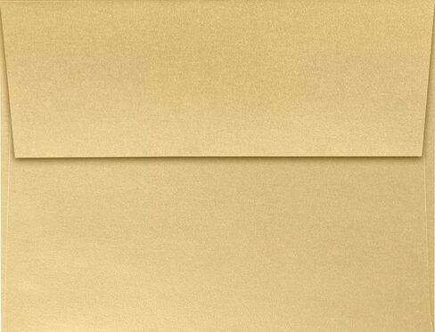 مظاريف دعوة LUXPaper A2 | قشر واضغط | 4 3/8 بوصة × 5 3/4 بوصة | أشقر ذهبي ميتاليك | 80 رطل. نص | 50 الكمية in Saudi Arabia