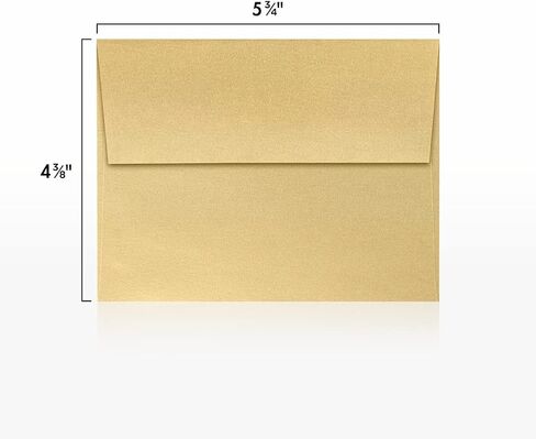 مظاريف دعوة LUXPaper A2 | قشر واضغط | 4 3/8 بوصة × 5 3/4 بوصة | أشقر ذهبي ميتاليك | 80 رطل. نص | 50 الكمية in Saudi Arabia