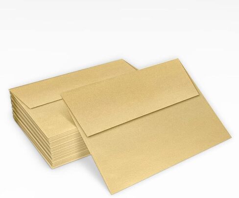 مظاريف دعوة LUXPaper A2 | قشر واضغط | 4 3/8 بوصة × 5 3/4 بوصة | أشقر ذهبي ميتاليك | 80 رطل. نص | 50 الكمية in Saudi Arabia