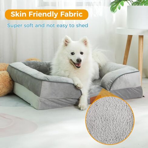 أسرة الكلاب الكبيرة من جيما للكلاب الكبيرة الحجم، سرير أريكة للكلاب لتقويم العظام مع غطاء قابل للإزالة وسحاب، سرير أريكة للكلاب مقاوم للماء، أسرة للحيوانات الأليفة المنزلية in Kuwait