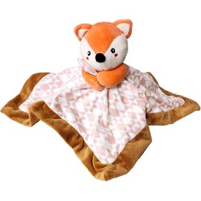 Baby Lovey - Fox Security Blankie Blanket with Rattle Head