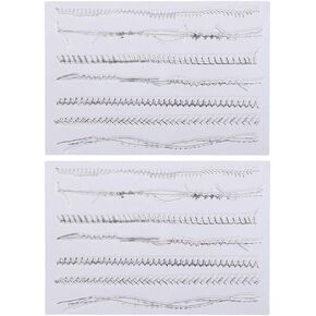 2Pcs Sewing Threads Clear Stamps, Silicone Rubber Lines Transparent Stamp for Cards Making, DIY Scrapbooking, Photo Album Decoration