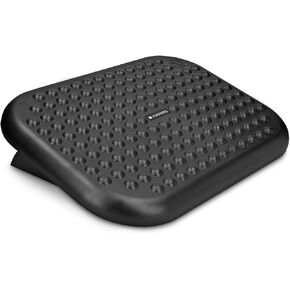 Navaris Under Desk Foot Rest - Ergonomic Footrest for at Work, Home Office, Computer - Adjustable Angle 0-15° Support Step Stool Riser for Feet