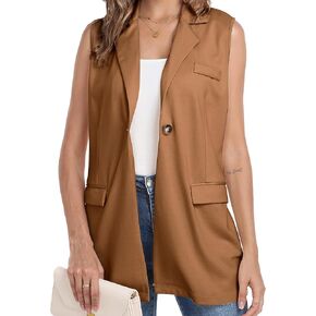 Xeoxarel Women's Sleeveless Blazer Vest with Pockets (S - XXL)