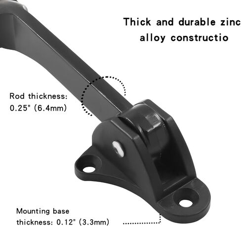 Door Stoppers Kickdown Door Stops Set of 2 - Heavy Duty Doorstops for Bottom of Door - 4 Inch Black Easy Kick Down Floor Door Stoppers with Adjustable Release in Saudi Arabia