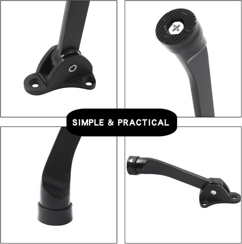 Door Stoppers Kickdown Door Stops Set of 2 - Heavy Duty Doorstops for Bottom of Door - 4 Inch Black Easy Kick Down Floor Door Stoppers with Adjustable Release in Saudi Arabia