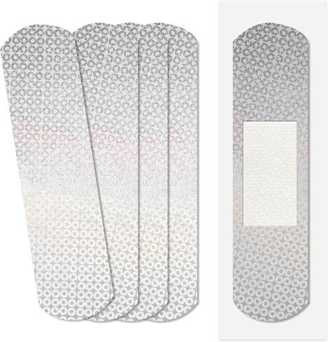 Glitter Strips Bandages for Kids Latex Free Adhesive Bandages for Wound Care and First Aid - Comfortable Flexible Protection Strips for Minor cuts and Scrapes 3/4"x3" 100 Count in Saudi Arabia