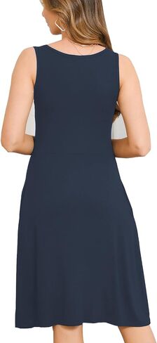 Bearsland Women's Sleeveless Maternity Dress Nursing Breastfeeding Dresses with Pockets in Kuwait