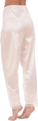 Patricia Lingerie Women's Silky Soft Satin Polyester Snip-it Pant Slip with Cushioned Elastic Waistband and Lace Trim in Kuwait