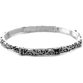 Stackable Filigree Texture Stretch Bracelet