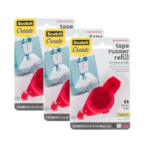 Scotch Tape Runner Refill.31 in x 16.3 yd (055-R-CFT), Pack of 3